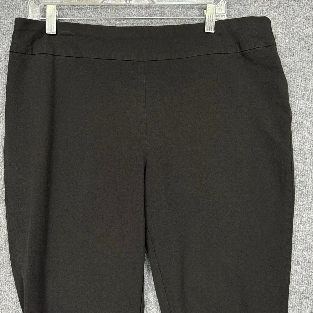 Chicos So Slimming Crop Pants 3 Womens 16 Black Pull On Stretch Tummy Control
